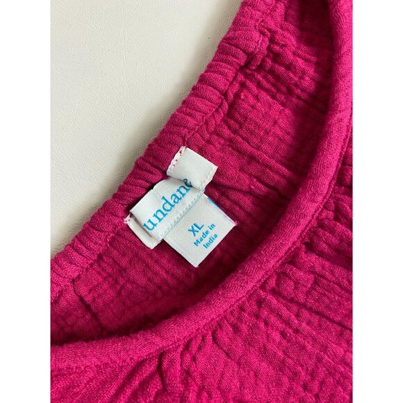 Sundance Sleeveless Gauzy Cotton Tank Top Women size XL Fuchsia Pink Vacation - Picture 11 of 13